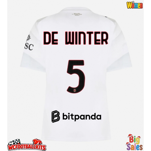 AC Milan Koni De Winter #5 Replica Away Stadium Shirt for Women 2026-27 Short Sleeve